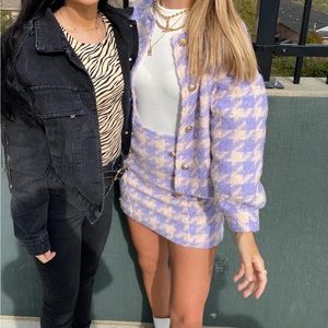 Tweed skirt and jacket set